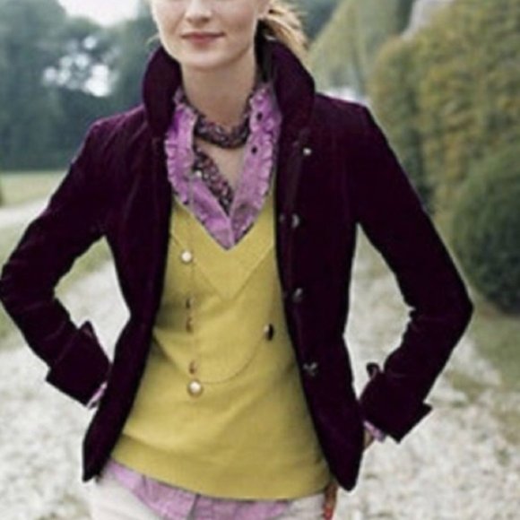 J. Crew Bella velvet blazer in eggplant - size 6 - Picture 4 of 4